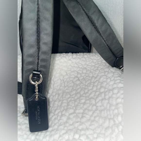 COACH Signature Mini Charlie Zebra Print Backpack black chalk - Picture 5 of 10